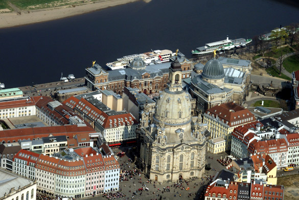 Luftbild Frauenkirche Dresden