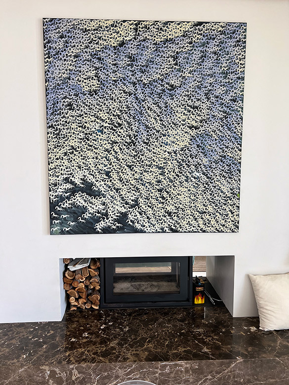 Roaring Hoofs-45 by OtGO 2014, acryl on canvas, 160 x 150 cm