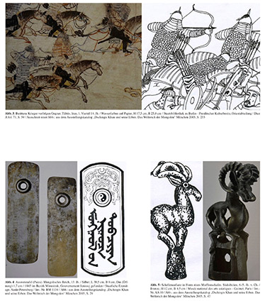 Gegenüberstellung der Zeichnungen mit original historischen Bildnissen: Die Geheime Geschichte der Mongolen 750 – 1240