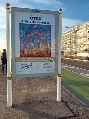 Street advertising - La Baule-Escoublac, France. The Boesch Museum: OTGO RETROSPECTIVE