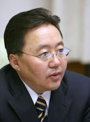 President of Mongolia Tsakhiagijn Elbegdorj, Prsident der Mongolei