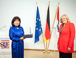 Oyuna Bold and MEP Corina Cretu (Former EU Regional Policy Commissioner)