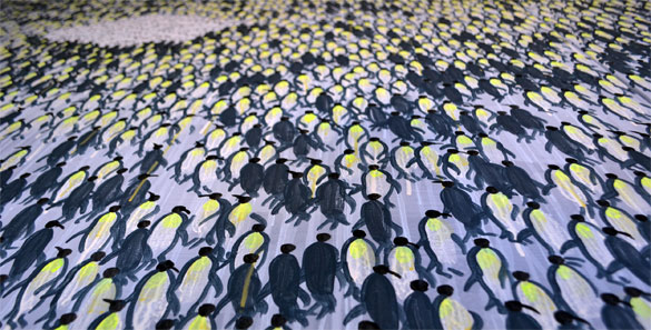 work in progress: Antarctic Panorama Penguins 300x900cm by OTGO