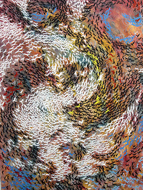 Roaring Hoofs -06 by OTGO 2003-2005, Tempera on cotton 80 x 60 cm