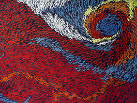 Roaring Hoofs -13 by OTGO 2008, Tempera on cotton 130 x 170 cm