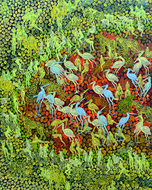 ZURAG – 25 by OTGO 2017–2018, acryl on canvas 50 x 40 cm