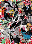 Cabinet of Curiosities Memento Mori: 24 pictures with about 430 stamps by OtGO 2021, consists of 24 equal-sized single paintings, ink and acryl on original Stamps, each measuring 210 by 148 mm (A5)